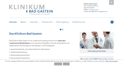 Desktop Screenshot of klinikum-badgastein.at