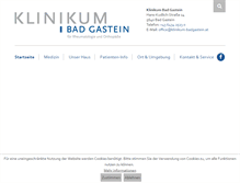 Tablet Screenshot of klinikum-badgastein.at